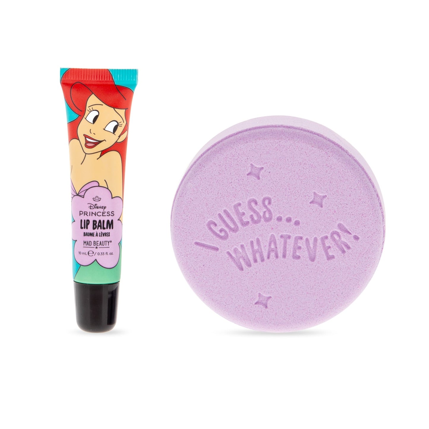 Mad Beauty Disney Princess Express Yourself - Bath Fizzer & Lip Balm Set Ariel