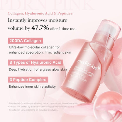 Medicube PDRN Pink Collagen Exosome Shot Serum 7500 PPM
