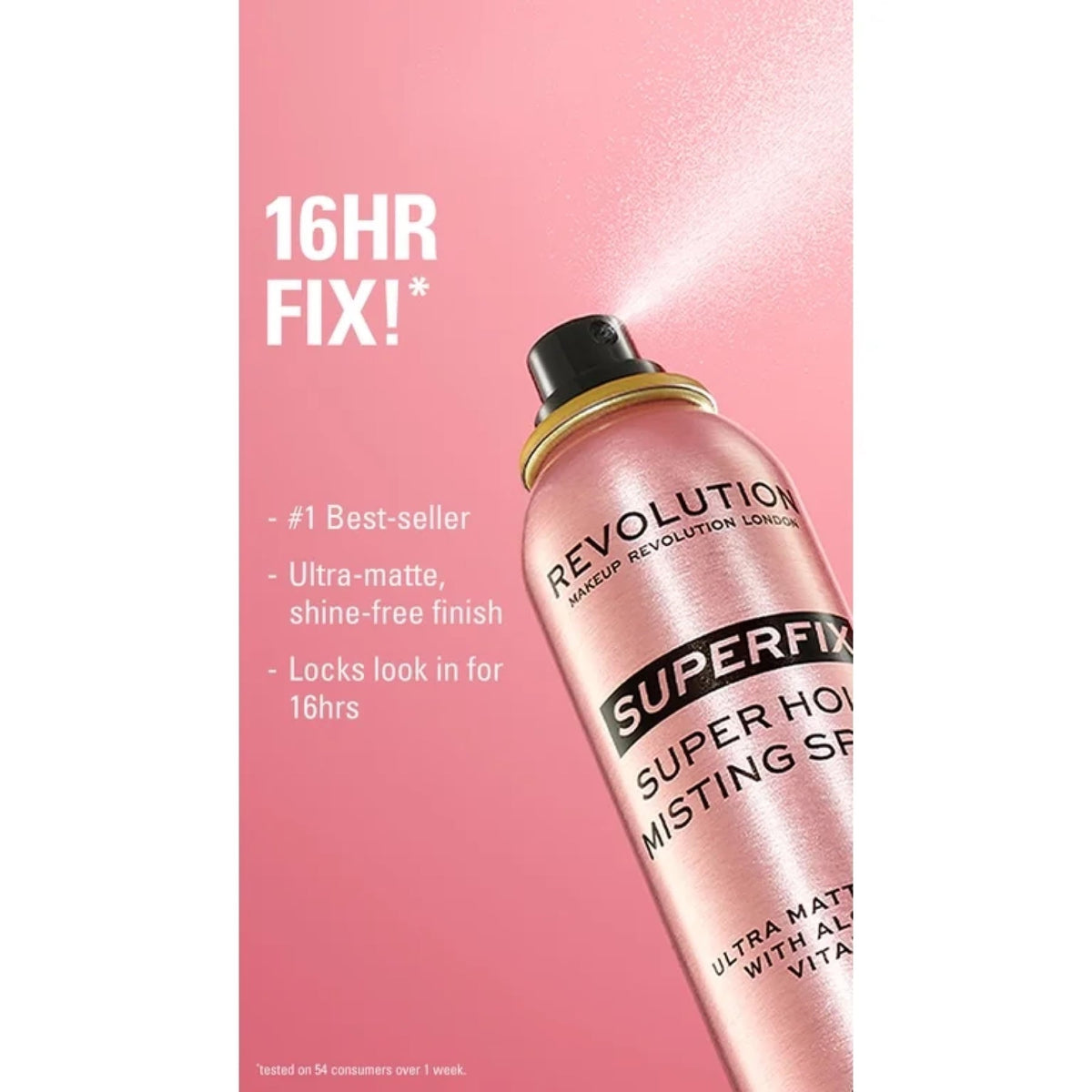 Revolution Superfix Super Hold Ultra Matte Fixing Mist – 16h Longwear