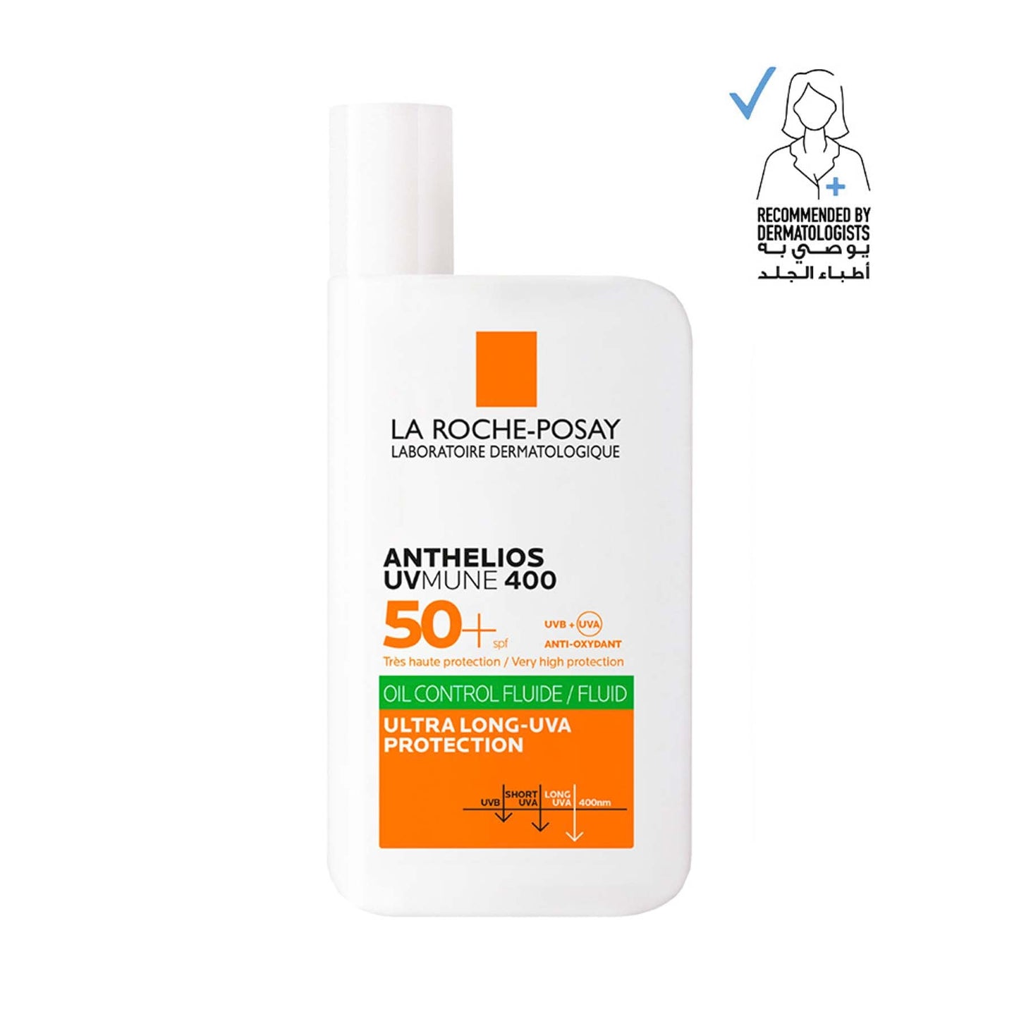 La Roche-Posay Anthelios UVMune 400 Oil Control Invisible Fluid Sunscreen SPF50+ for Oily Skin 50ml