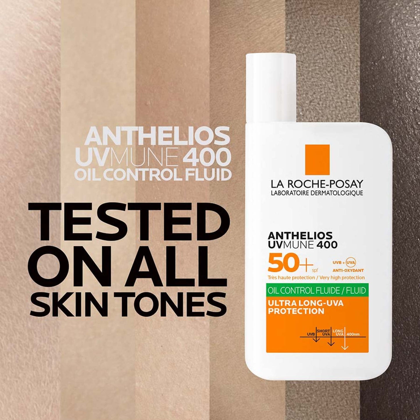 La Roche-Posay Anthelios UVMune 400 Oil Control Invisible Fluid Sunscreen SPF50+ for Oily Skin 50ml