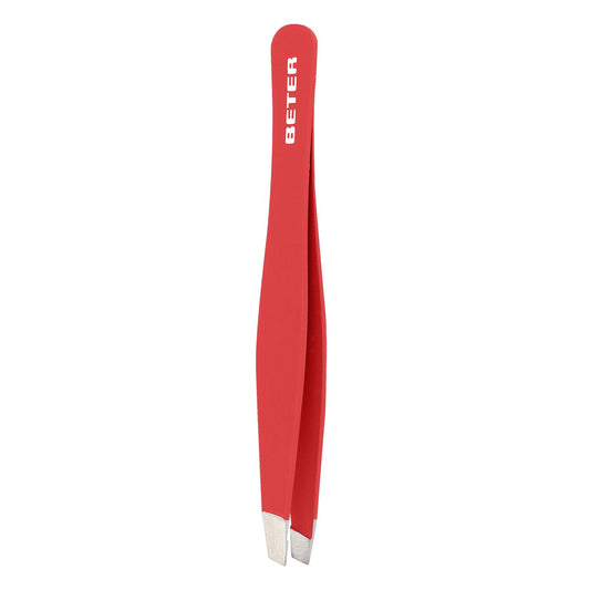 Beter Slanted Tip Tweezers, Coloured, Soft Touch