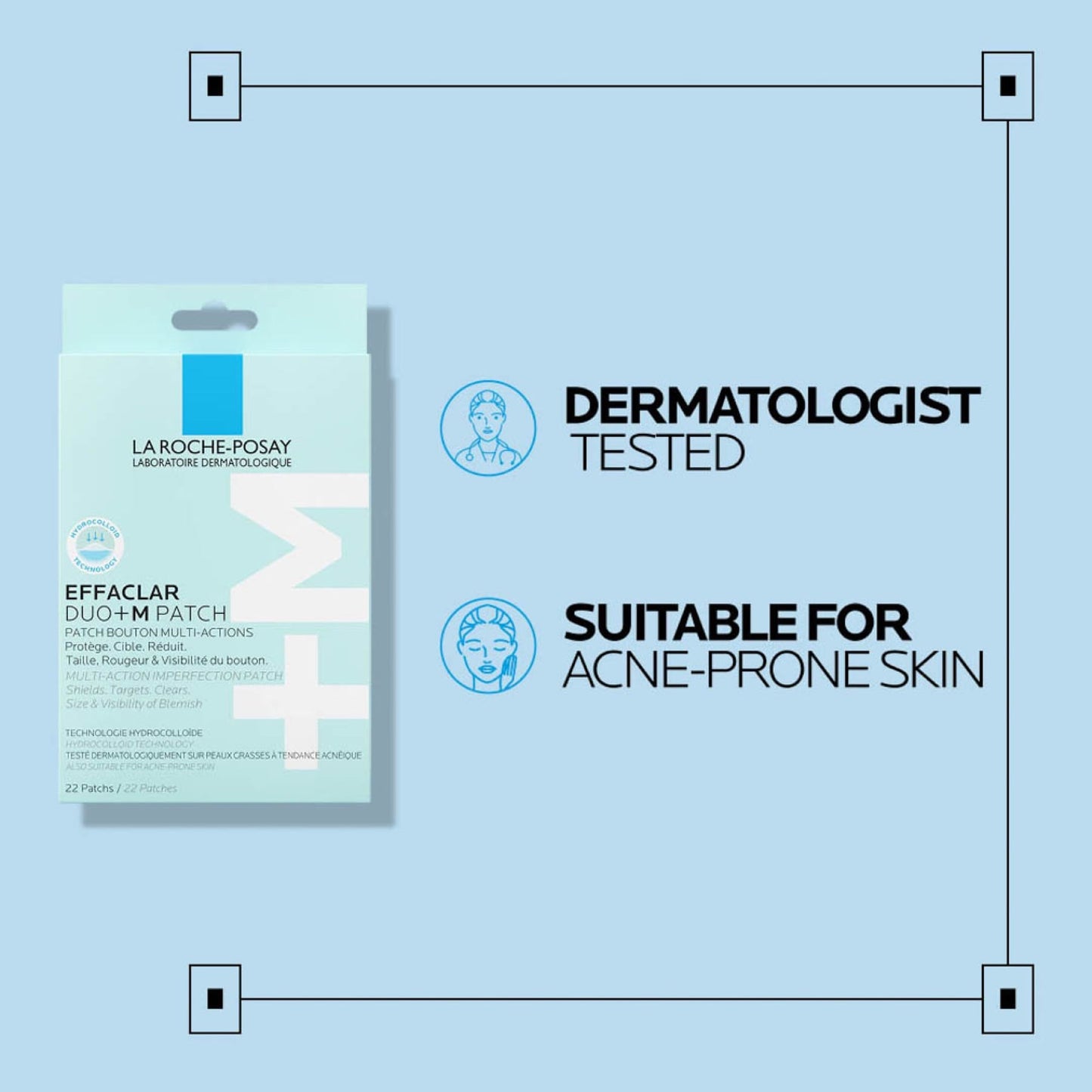 La Roche Posay Effaclar Duo+m 3h Spot Patches for Acne Prone Skin