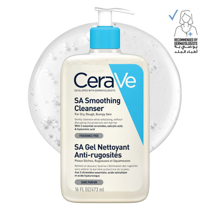 CeraVe SA Smoothing Cleanser for Dry, Rough & Bumpy Skin with Salicylic Acid 473ml
