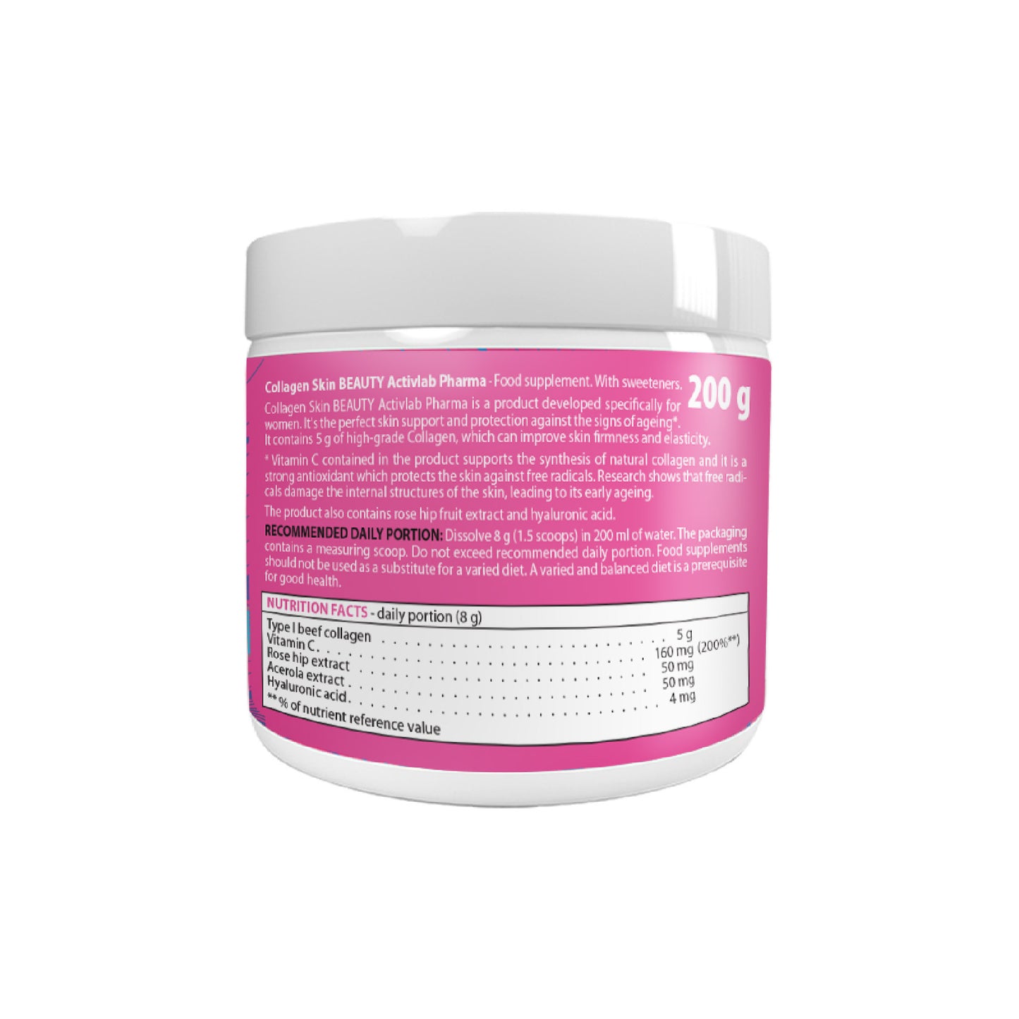 Activlab Collagen Skin Beauty Raspberry-strawberry Flavour 200g