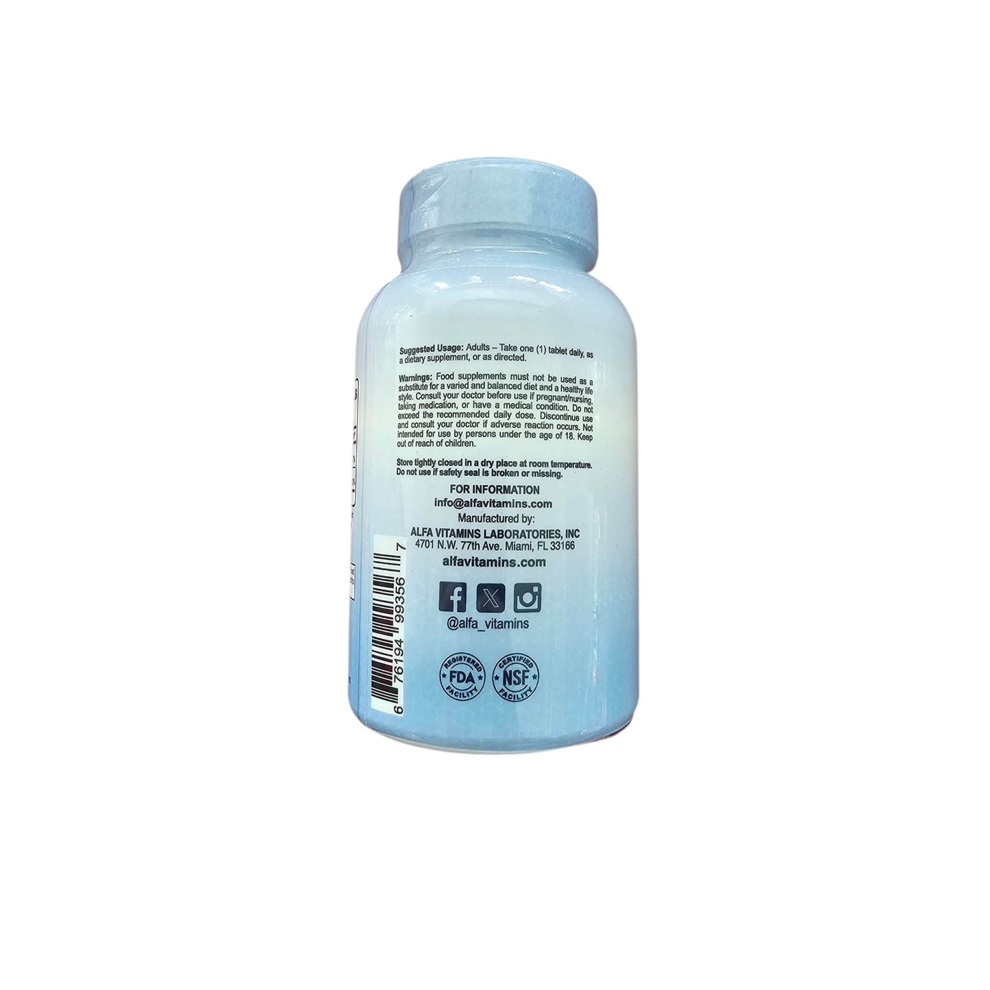 Alfa Vitamins Chromium Picolinate 400 mcg - 100 Tablets