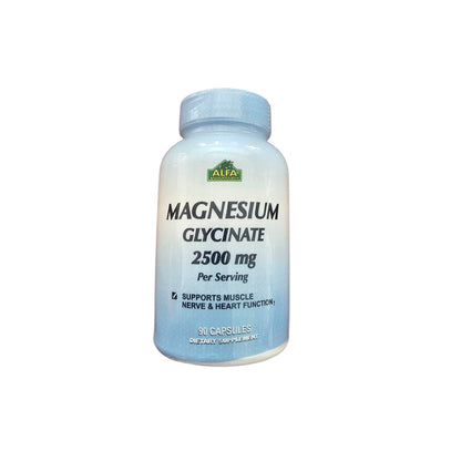 Alfa Vitamins Magnesium Glycinate 2500 mg - 90 Capsules