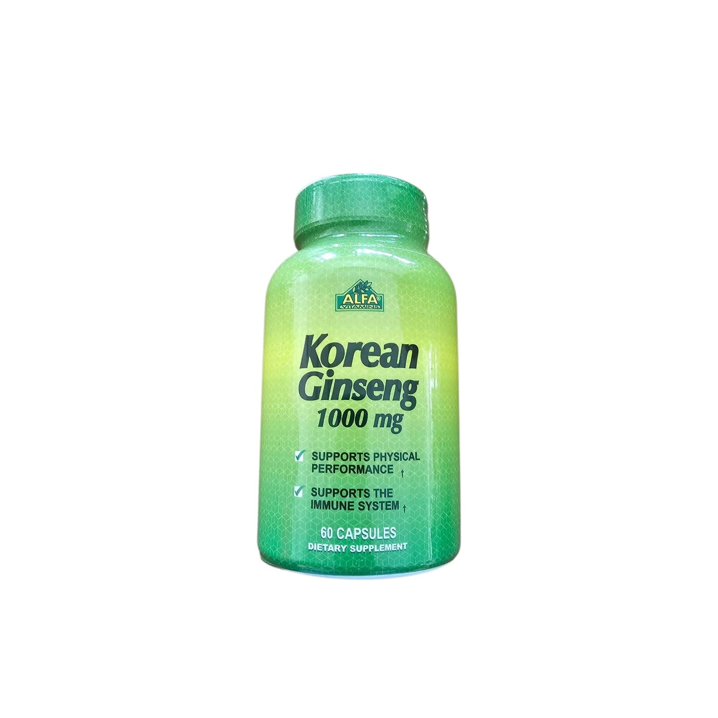 Alfa Vitamins Korean Ginseng 1000 mg - 60 Capsules