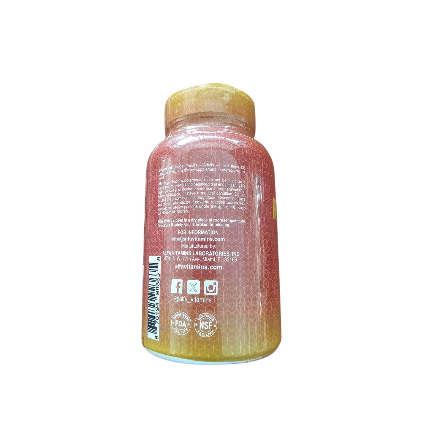 Alfa Vitamins Resveratrol 500 mg - 60 Capsules