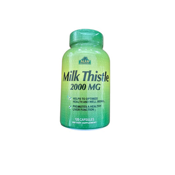 Alfa Vitamins Milk Thistle 2000 mg - 120 Capsules