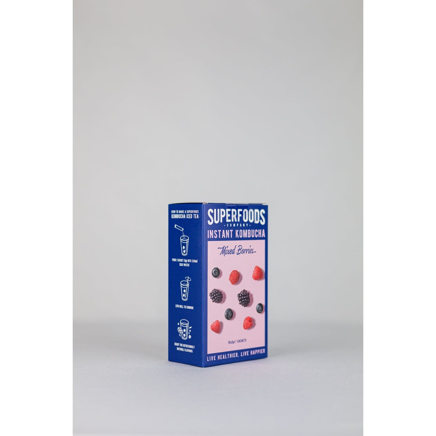 Superfoods Instant kombucha Box Mixed Berries Flavour 10 Sachets 50g