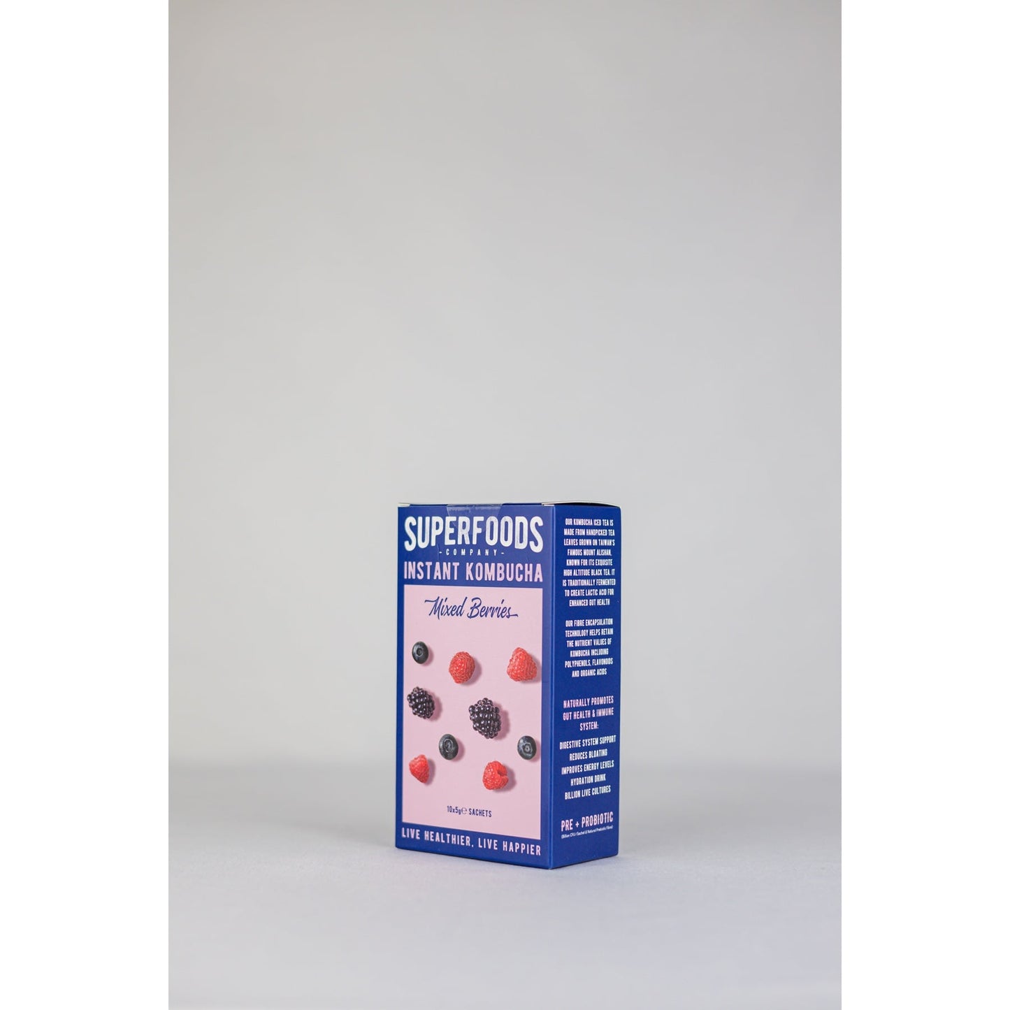 Superfoods Instant kombucha Box Mixed Berries Flavour 10 Sachets 50g