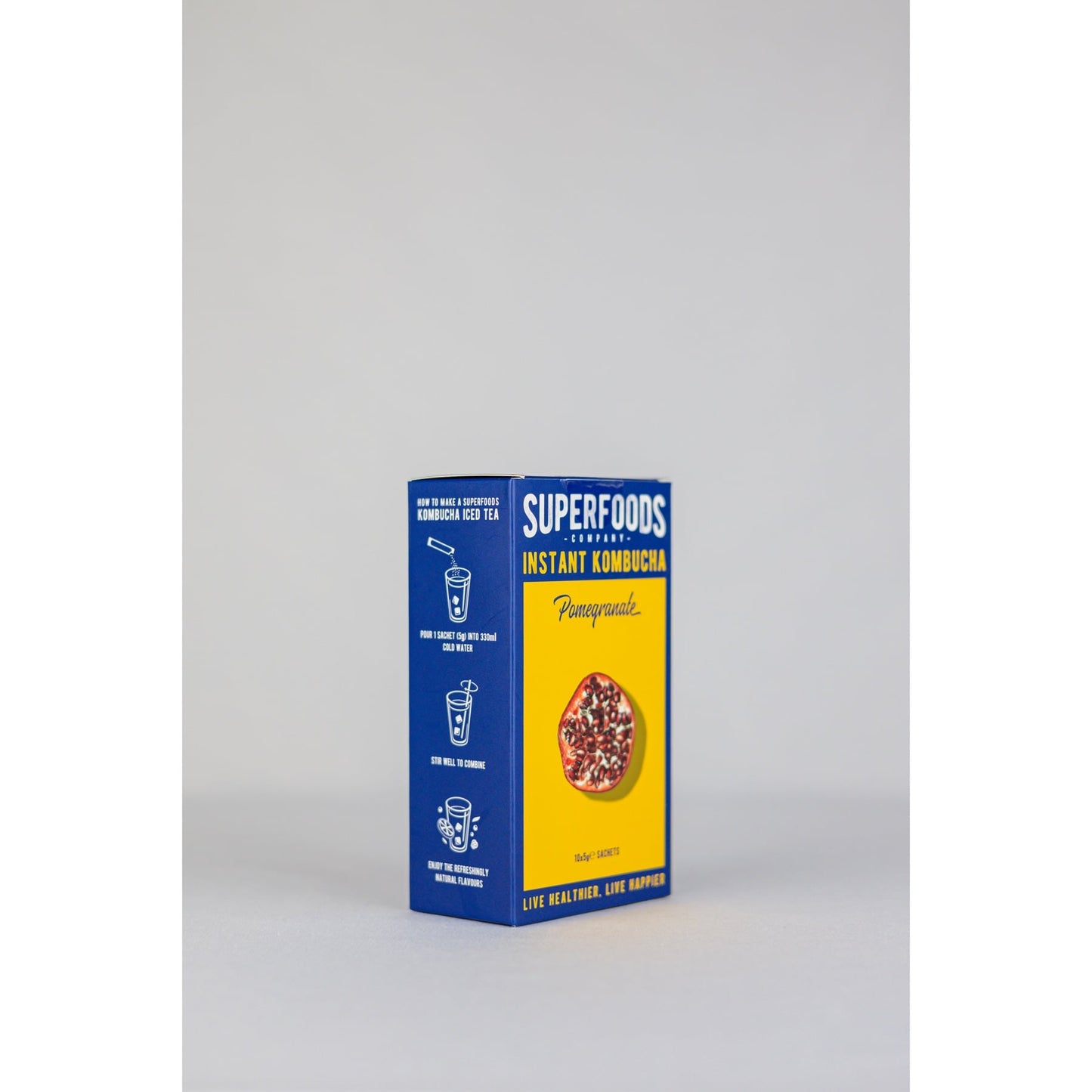 Superfoods Instant kombucha Box Pomegranate Flavour 10 Sachets 50g