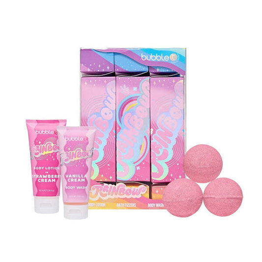 Bubble T Cosmetics Rainbow Cracker Gift Set - Set of 3
