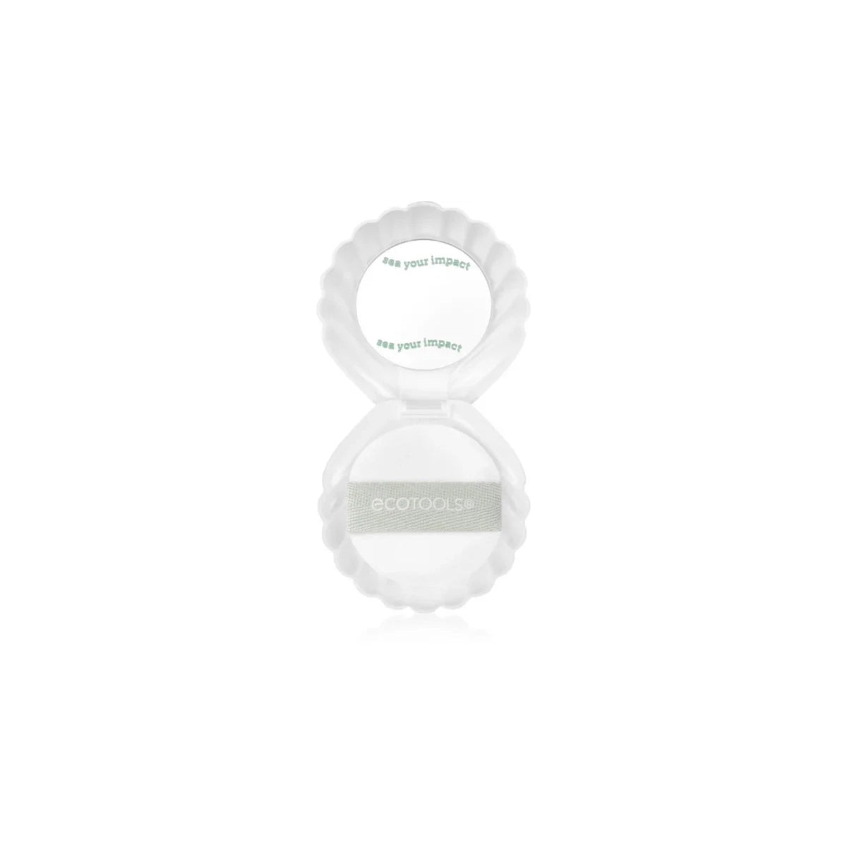 Ecotools Powder Puff EcoTools Sea Gems Pearl Puff + Case Cosmetic Mirror With Powder Puff 1