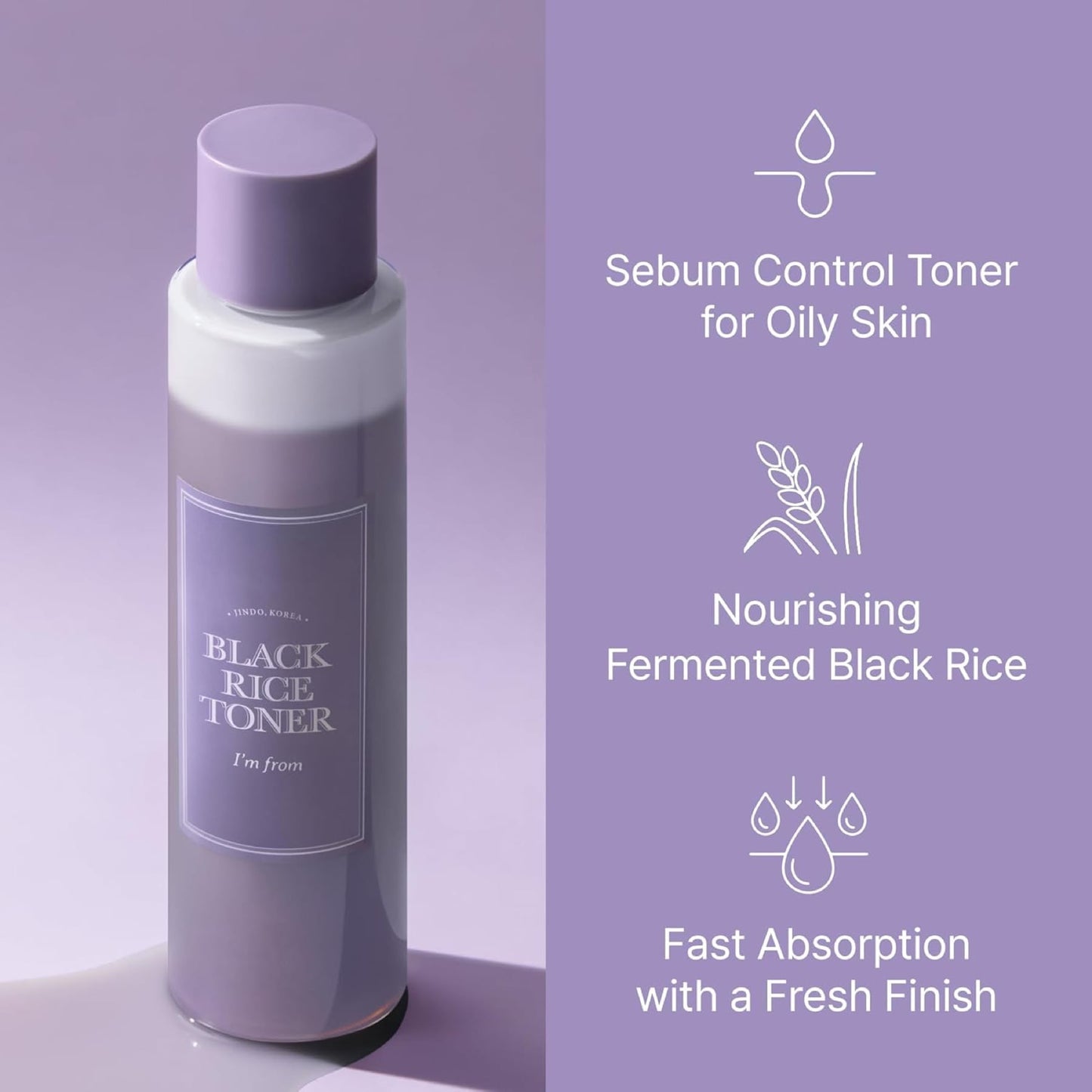 I'm From Black Rice Toner for Oily Skin