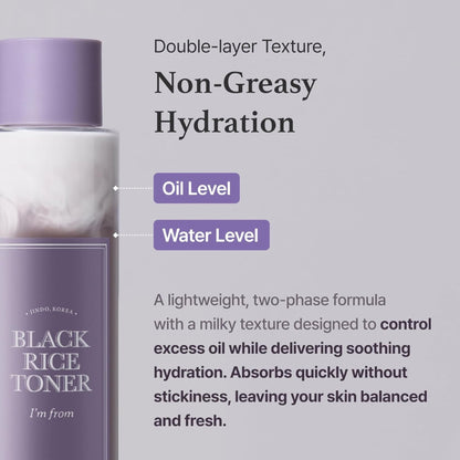 I'm From Black Rice Toner for Oily Skin