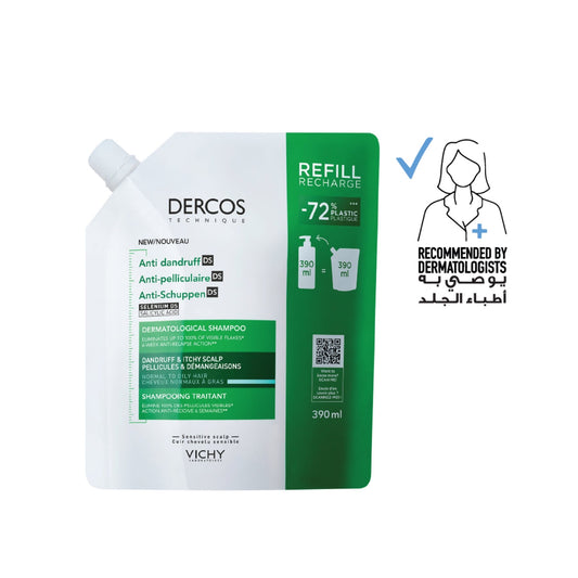 Dercos Anti-dandruff Shampoo Normal to Oily Refill 390ml