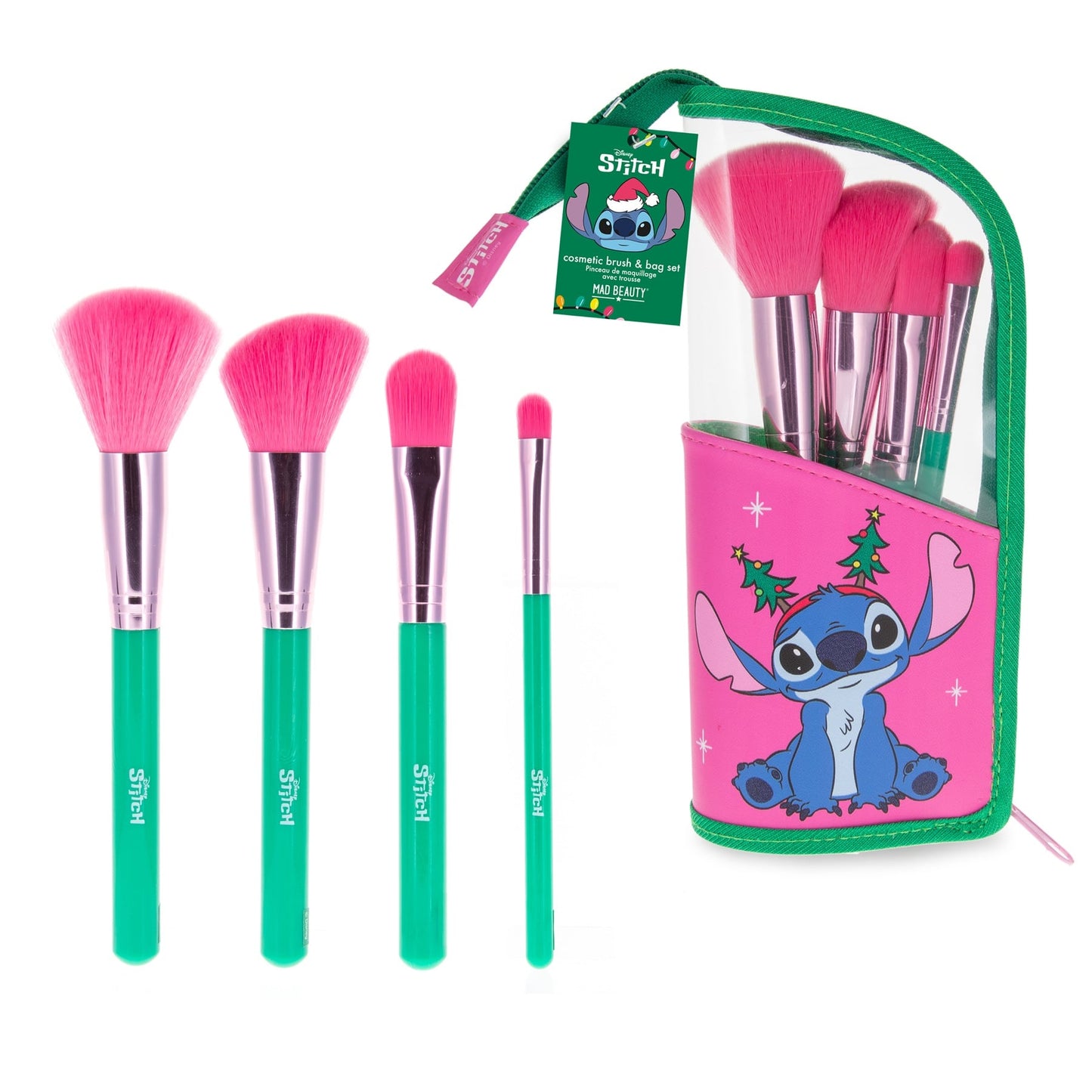 Mad Beauty Stitchmas Cosmetic Brush & Bag Set