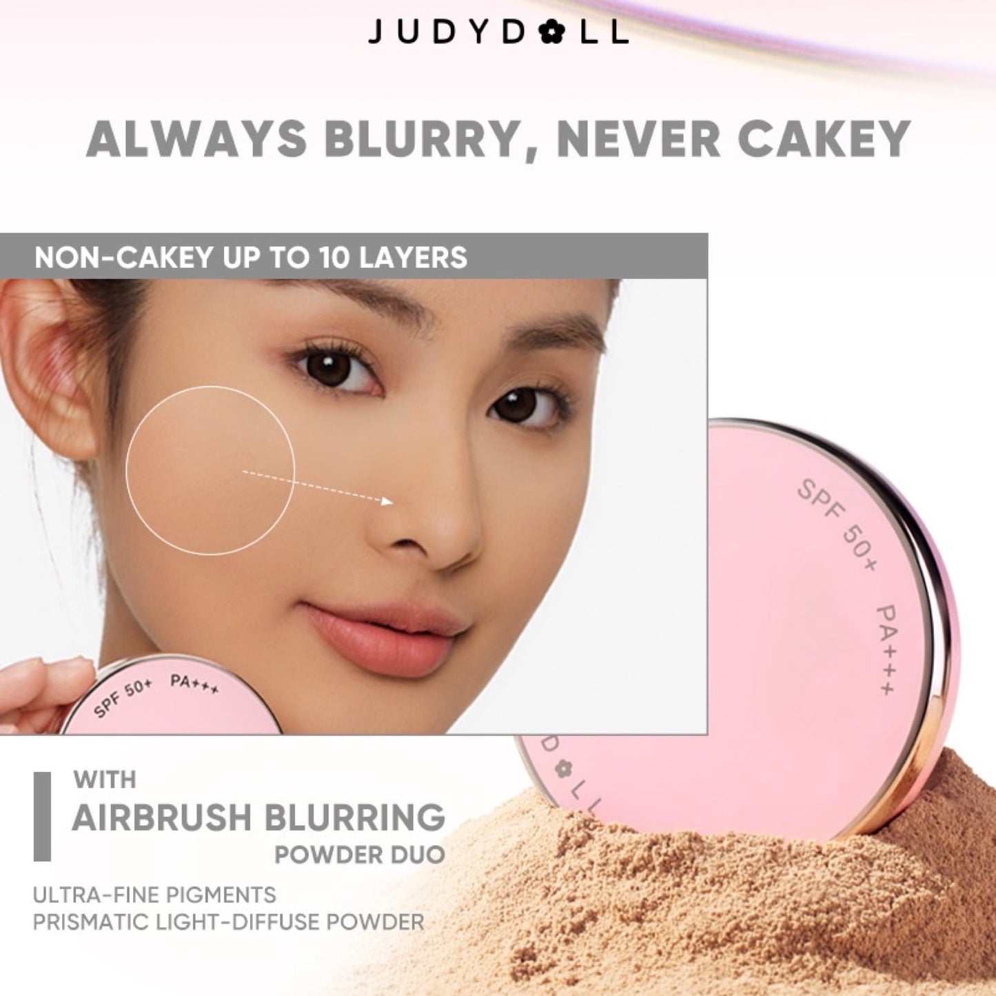 JudyDoll Pink Skin Mattte 2-way Cake
