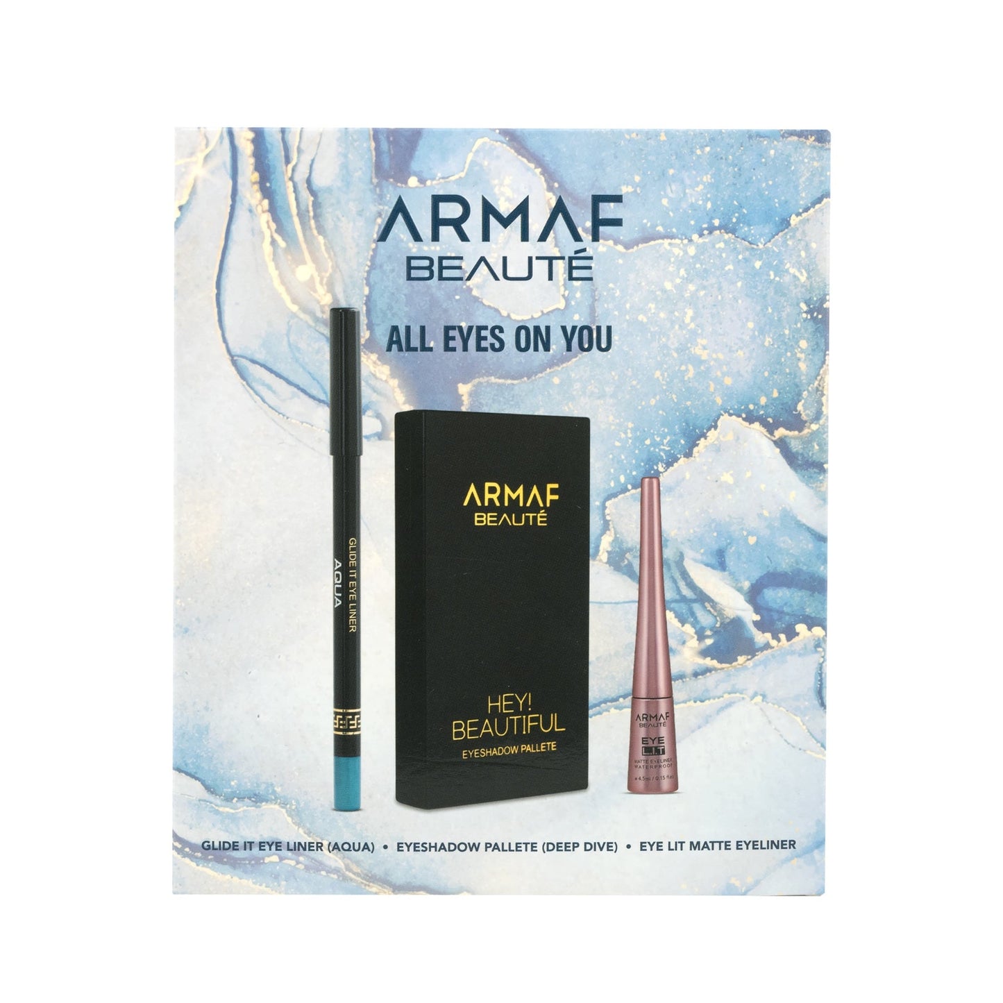 Armaf Beauté All Eyes on You Glide It + Hey Beautiful Palette + Eye L.i.t Eyeliner