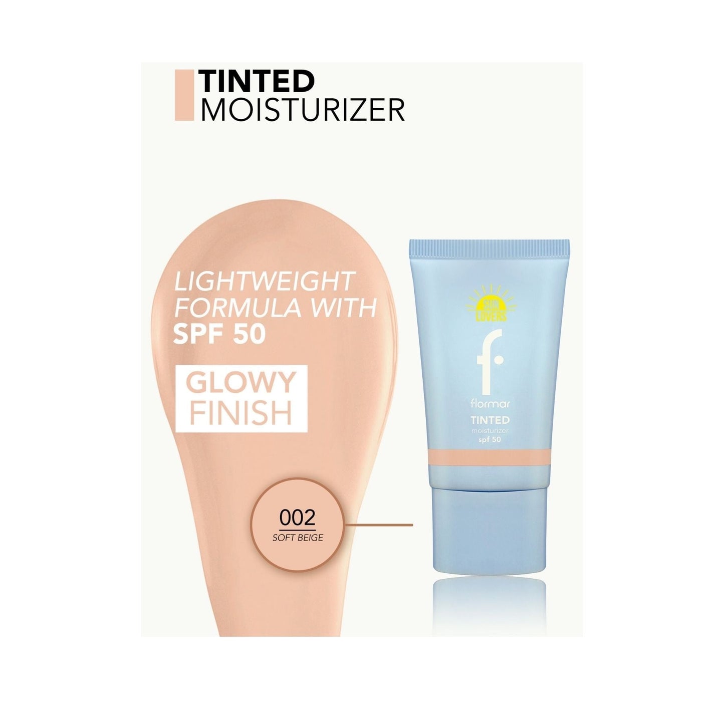 Flormar Tinted Moist SPF50-02 Soft Beige