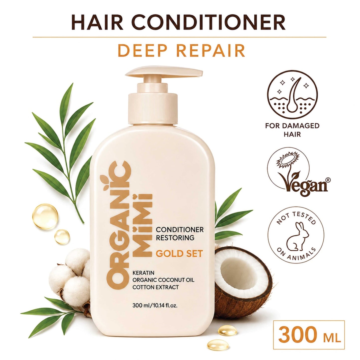 Organic Mimi Restoring Gold Set Conditioner 300 ml