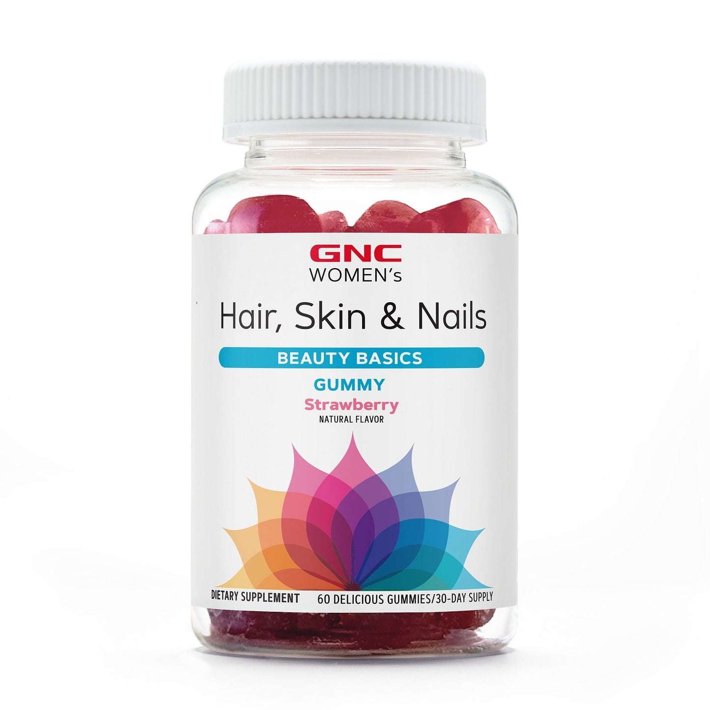 GNC Women's Hair, Skin & Nails Gummy Strawberry 60 Gummies