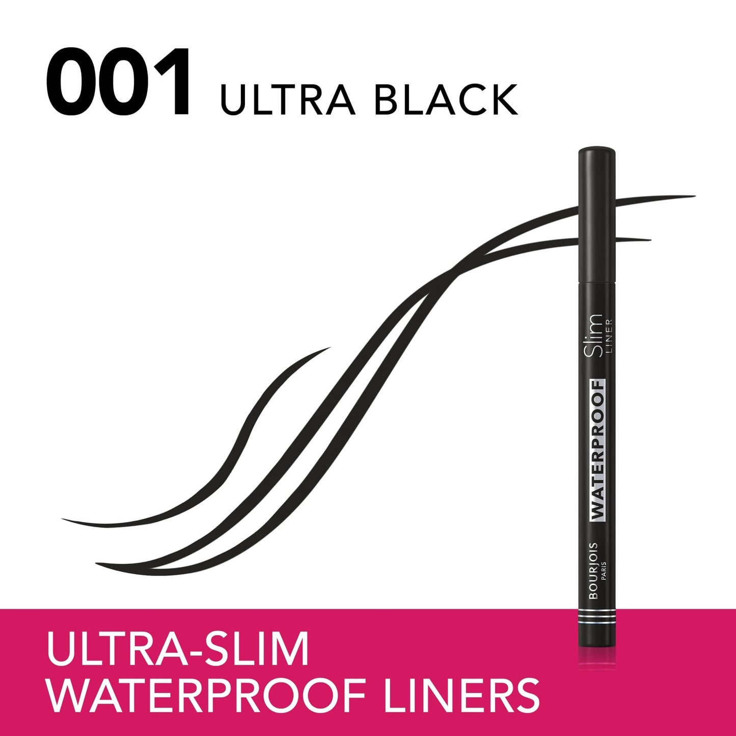 Bourjois Liner Feutre Slim Waterproof Eyeliner, Ultra Black Iv 1ml