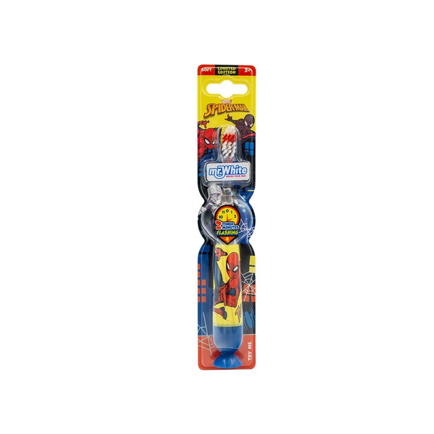 Mr.White Spiderman Flashing Toothbrush