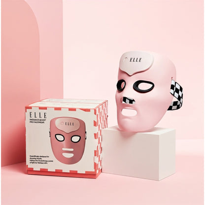 ELLE Radiance Boost Pro LED Face Mask with Red, Blue & Infrared Light