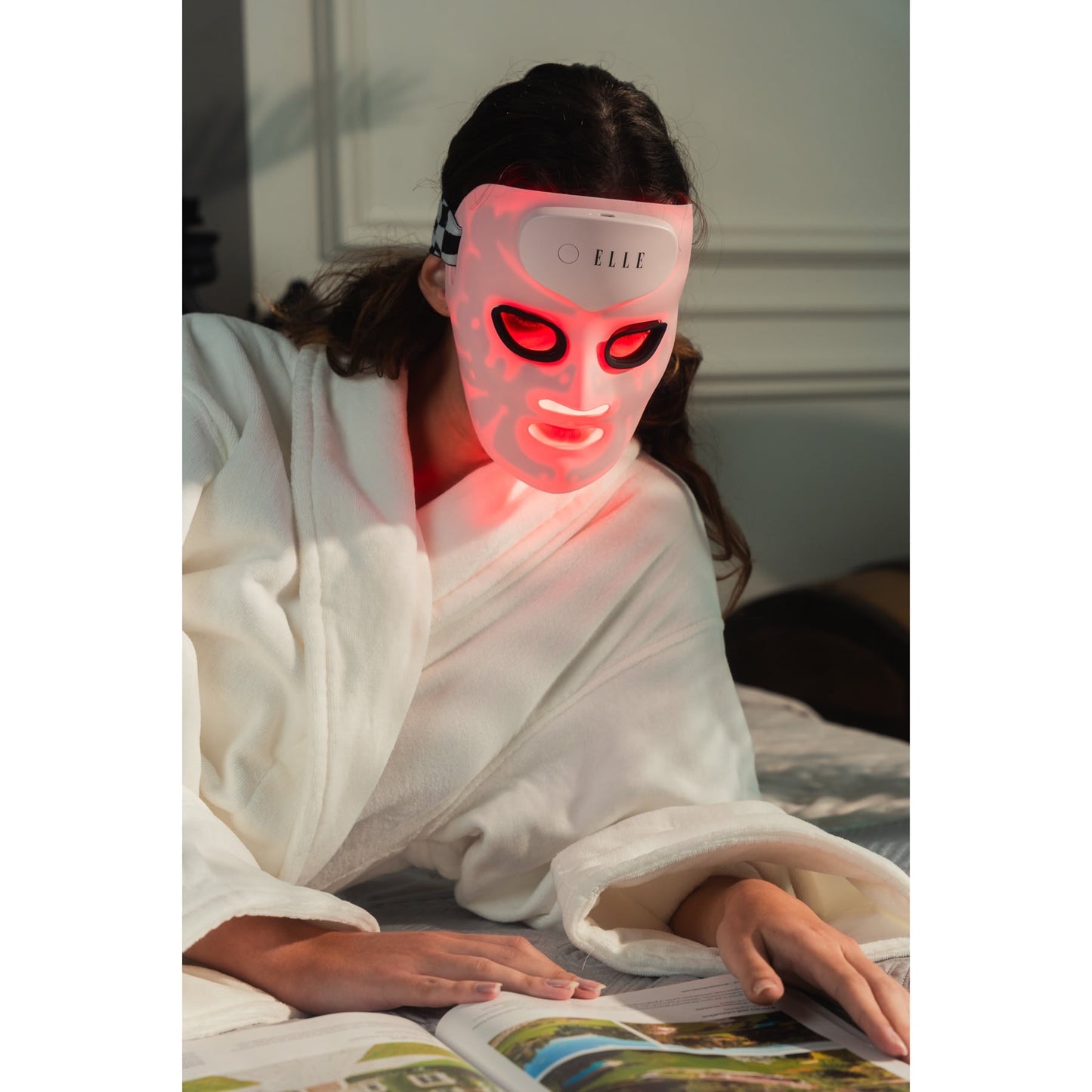 ELLE Radiance Boost Pro LED Face Mask with Red, Blue & Infrared Light