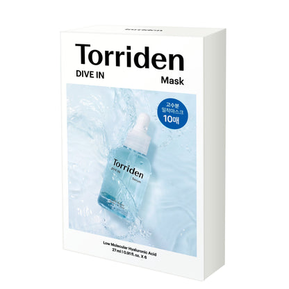 Torriden Dive-In Low Molecular Hyaluronic Acid Mask 10pcs
