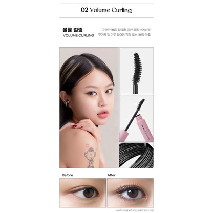 Peripera Ink Mascara All Black Cara 002 Volume Curling