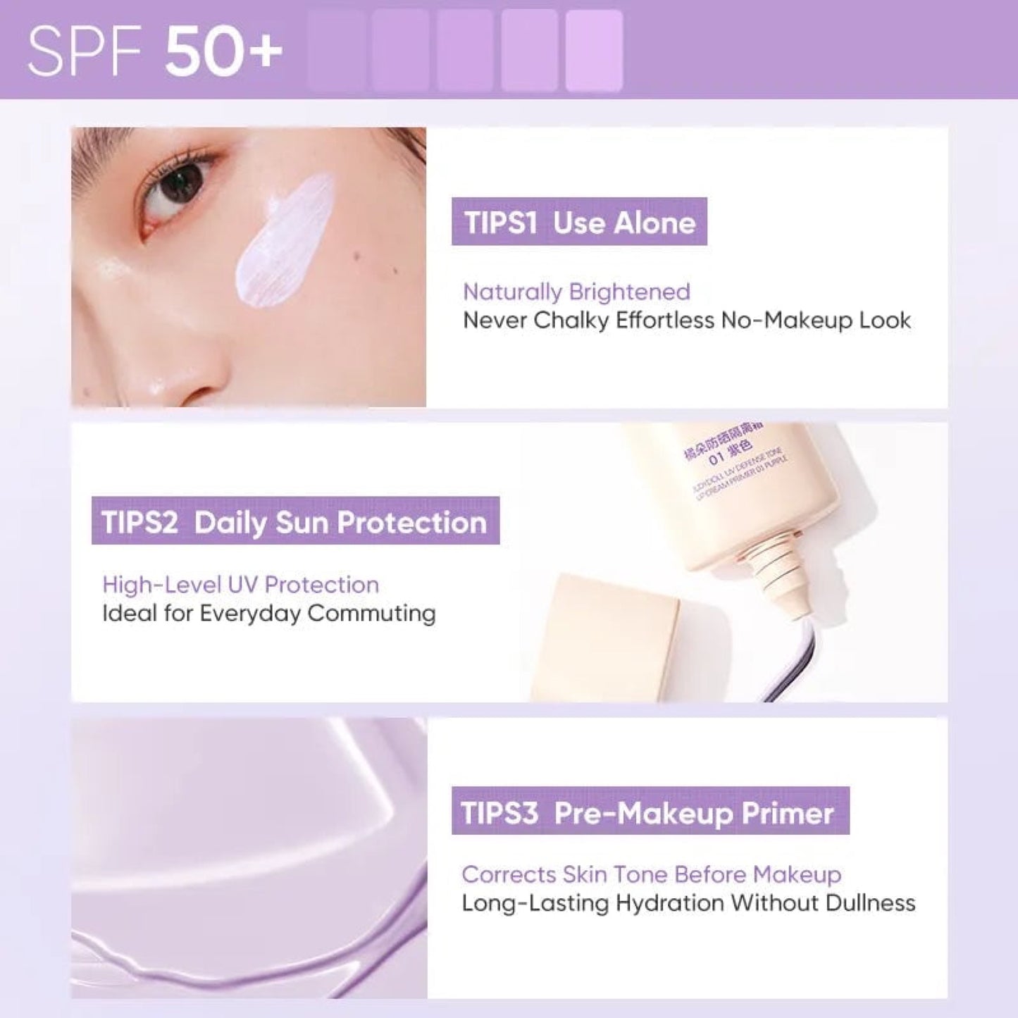 Judydoll Purple Bandage Sunscreen Primer Pink