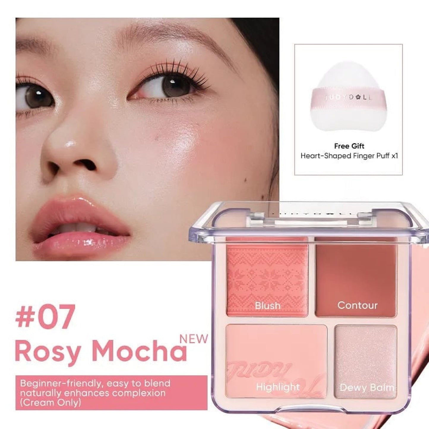 Judydoll Blush & Highlight Palette 07