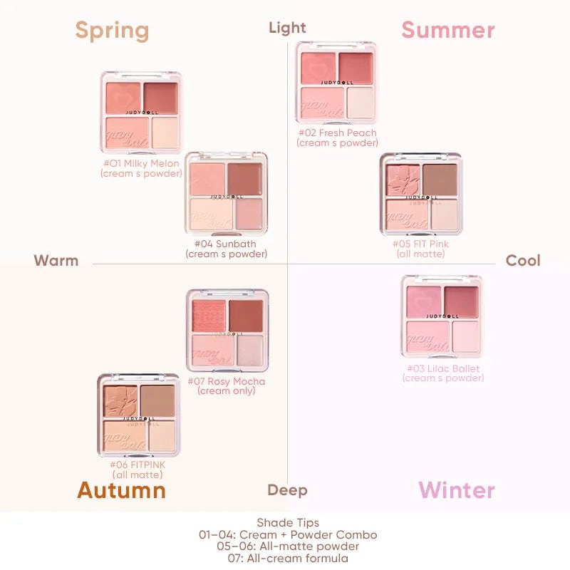 Judydoll Blush & Highlight Palette 07