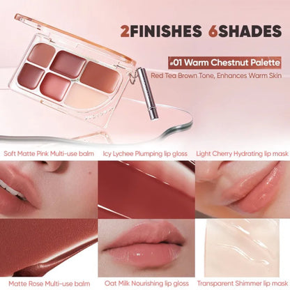 Judydoll 6 Color Multi-use Lip Palette 01