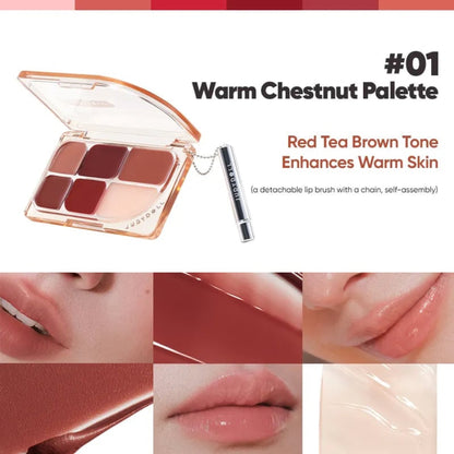Judydoll 6 Color Multi-use Lip Palette 01
