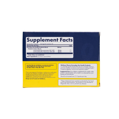 Wellness Theory Everyday Gut Health Probiotics 15B - 30 Capsules
