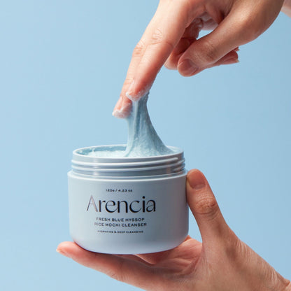 Arencia Fresh Blue Hyssop Rice Mochi Cleanser 120g