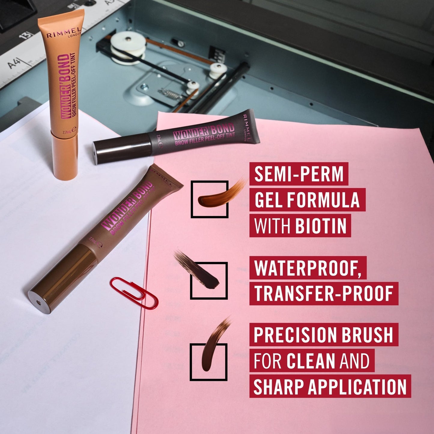 Rimmel Wonder'bond Brow Filler Peel-off Tint 7.7ml