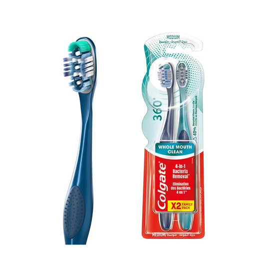 Colgate 360 Whole Mouth Clean Toothbrush 2pack