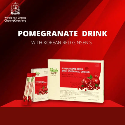 CKJ Good Base Korean Red Ginseng Pomegranate Drink 30 x 10ml Sticks