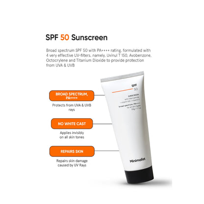 Minimalist SPF 50 Face Sunscreen