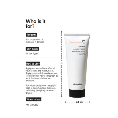 Minimalist SPF 50 Face Sunscreen