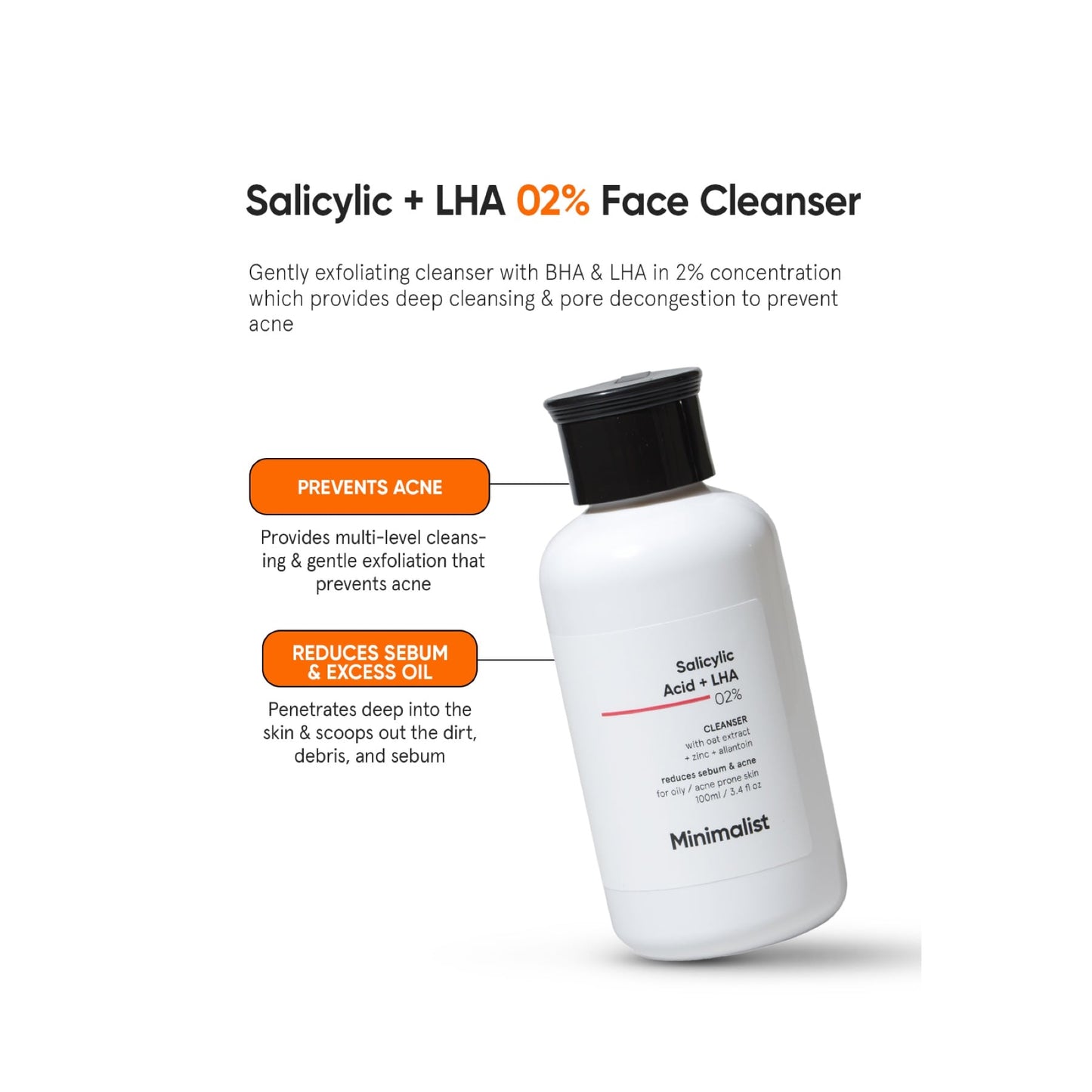 Minimalist Salicylic Acid + LHA 02% Cleanser