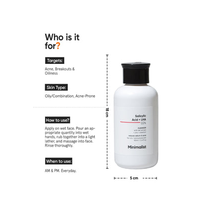 Minimalist Salicylic Acid + LHA 02% Cleanser