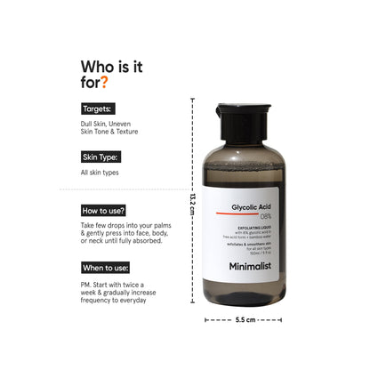 Minimalist Glycolic Acid 08% Exfoliating Liquid
