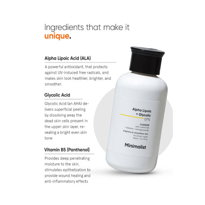 Minimalist Alpha Lipoic + Glycolic 07% Cleanser